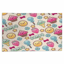 Seamless Kawaii Child Pattern With Cute Doodles Rugs 47848392