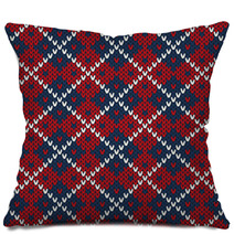 Seamless Knitted Pattern Pillows 69908263