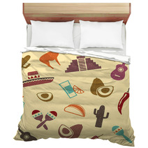 Seamless Mexican Background In Retrostyle Bedding 50024151
