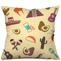 Seamless Mexican Background In Retrostyle Pillows 50024151