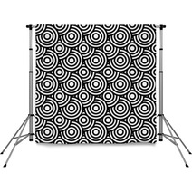 Seamless Op Art Texture With Circle Elements. Backdrops 60030513