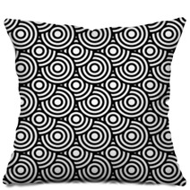 Seamless Op Art Texture With Circle Elements. Pillows 60030513