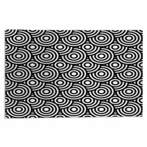 Seamless Op Art Texture With Circle Elements. Rugs 60030513
