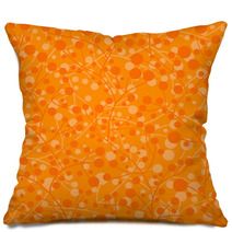 Seamless Orange Branches Pillows 58190603