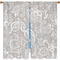 Seamless Paisley Background Window Curtains 58832587