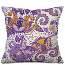 Seamless Paisley Pattern Pillows 66866076