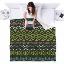 Seamless Pattern In Aztec Style Blankets 54725481