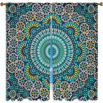 Seamless Pattern In Mosaic Ethnic Style. Window Curtains 59083840