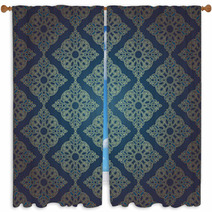 Seamless Pattern In Mosaic Ethnic Style. Window Curtains 59536105