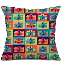 Seamless Pattern In Retro Style With Cameras. Pillows 54181563