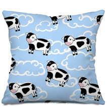 Seamless Pattern Of Cows Pillows 63357204
