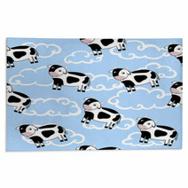 Seamless Pattern Of Cows Rugs 63357204