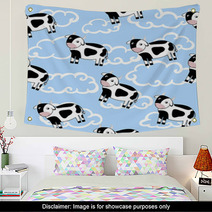 Seamless Pattern Of Cows Wall Art 63357204