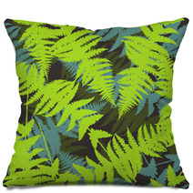 Seamless Pattern Of Fern Leaves. Vector Illustration Pillows 69645747