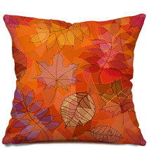 Seamless Pattern Of Leaves Pillows 56510885