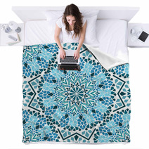 Seamless Pattern Of Moroccan Mosaic Blankets 52105453