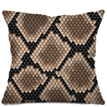 Seamless Pattern Of Snake Skin Pillows 53141761