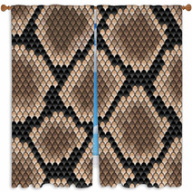 Seamless Pattern Of Snake Skin Window Curtains 53141761