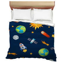 Seamless Pattern Of Solar System, Planets And Celestial Bodies. Bedding 71542684