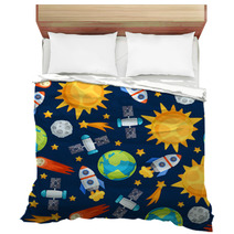 Seamless Pattern Of Solar System, Planets And Celestial Bodies. Bedding 71542688