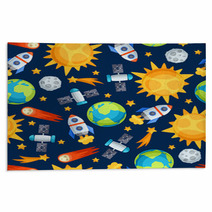 Seamless Pattern Of Solar System, Planets And Celestial Bodies. Rugs 71542688