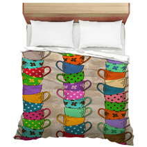 Seamless Pattern Of Tea Cups Bedding 59738098