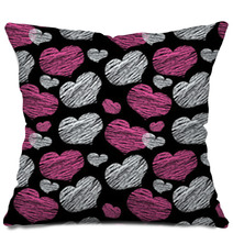 Seamless Pattern Of The Heart Pillows 40853192