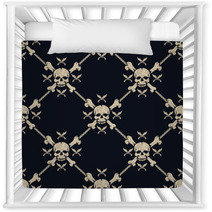 Seamless Pattern Pirate Skulls Nursery Decor 160513286