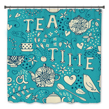 Seamless Pattern - Tea Time Bath Decor 58586945