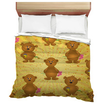 Seamless Pattern, Teddy Bears And Gifts Bedding 68531691