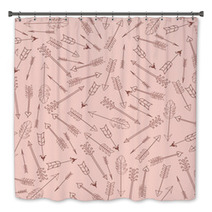 Seamless Pattern With Arrows Of Cupid Vector Illustration Bath Decor 57364696