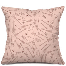 Seamless Pattern With Arrows Of Cupid Vector Illustration Pillows 57364696
