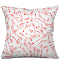 Seamless Pattern With Arrows Of Cupid Vector Illustration Pillows 57365220