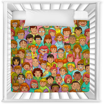 Seamless Pattern With Cartoon People Nursery Decor 54991081