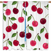 Seamless Pattern With Cherry. Vector Illustration. Window Curtains 50669539