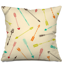 Seamless Pattern With Colorful Indian Arrows Pillows 72579545