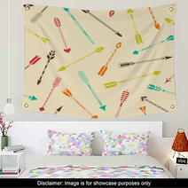Seamless Pattern With Colorful Indian Arrows Wall Art 72579545