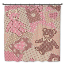 Seamless Pattern With Cute Bears Teddy Bath Decor 69054157