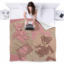 Seamless Pattern With Cute Bears Teddy Blankets 69054157
