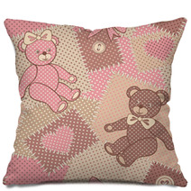 Seamless Pattern With Cute Bears Teddy Pillows 69054157