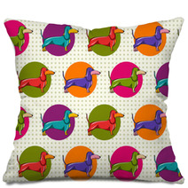 Seamless Pattern With Dachshund Pillows 68603082
