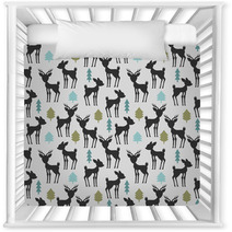 Seamless Pattern With Deer And Trees Nursery Decor 56298074