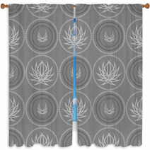 Seamless Pattern With Geometric Shapes And Symbols Vector Texture Or Background Pattern Window Curtains 142523837