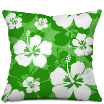 Seamless Pattern With Hibiscus Flower Pillows 67717698