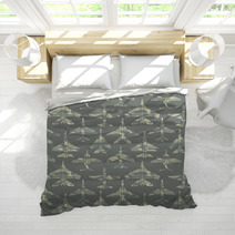Seamless Pattern With Military Airplanes 02 Bedding 69412488