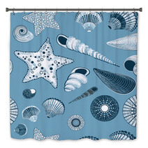 Seamless Pattern With Seashells Bath Decor 67662404