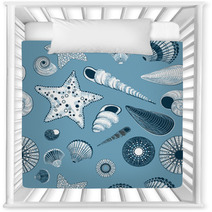 Seamless Pattern With Seashells Nursery Decor 67662404