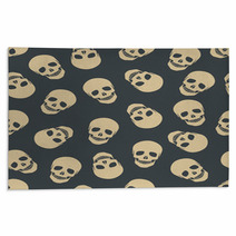 Seamless Pattern With Skulls Rugs 70893759