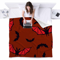 Seamless Pattern With Vampires Blankets 44622687