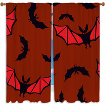Seamless Pattern With Vampires Window Curtains 44622687